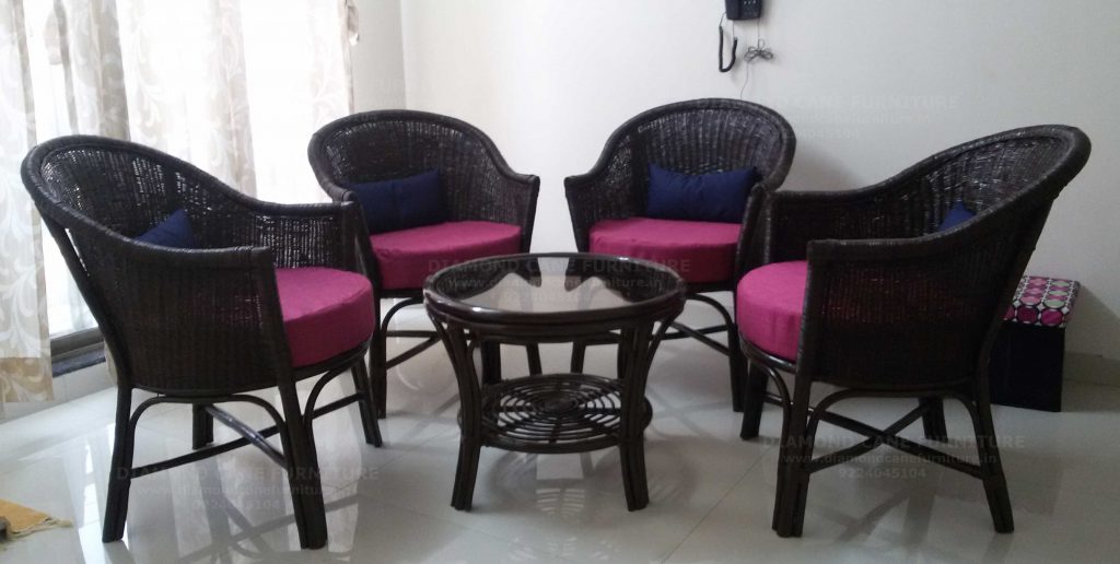 cane chair and table set