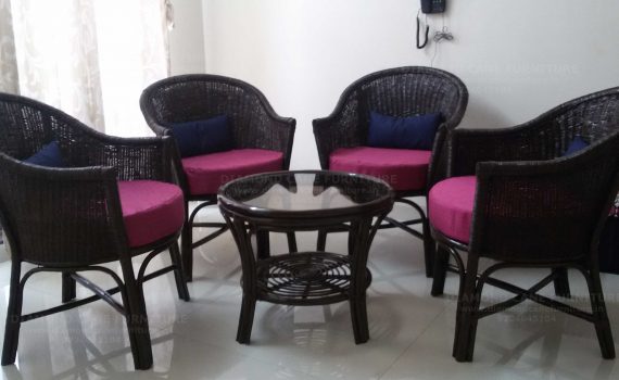 cane chair and table set